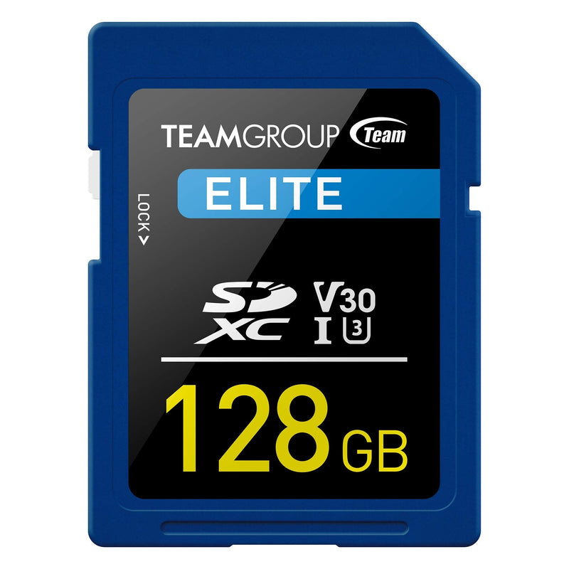 [Australia - AusPower] - TEAMGROUP Elite 128GB UHS-I U3 V30 4K UHD Read Speed up to 90MB/s SDXC Memory Card for Professional Vloggers, Filmmakers, Photographers & Content Curators TESDXC128GIV3001 ELITE U3 V30 