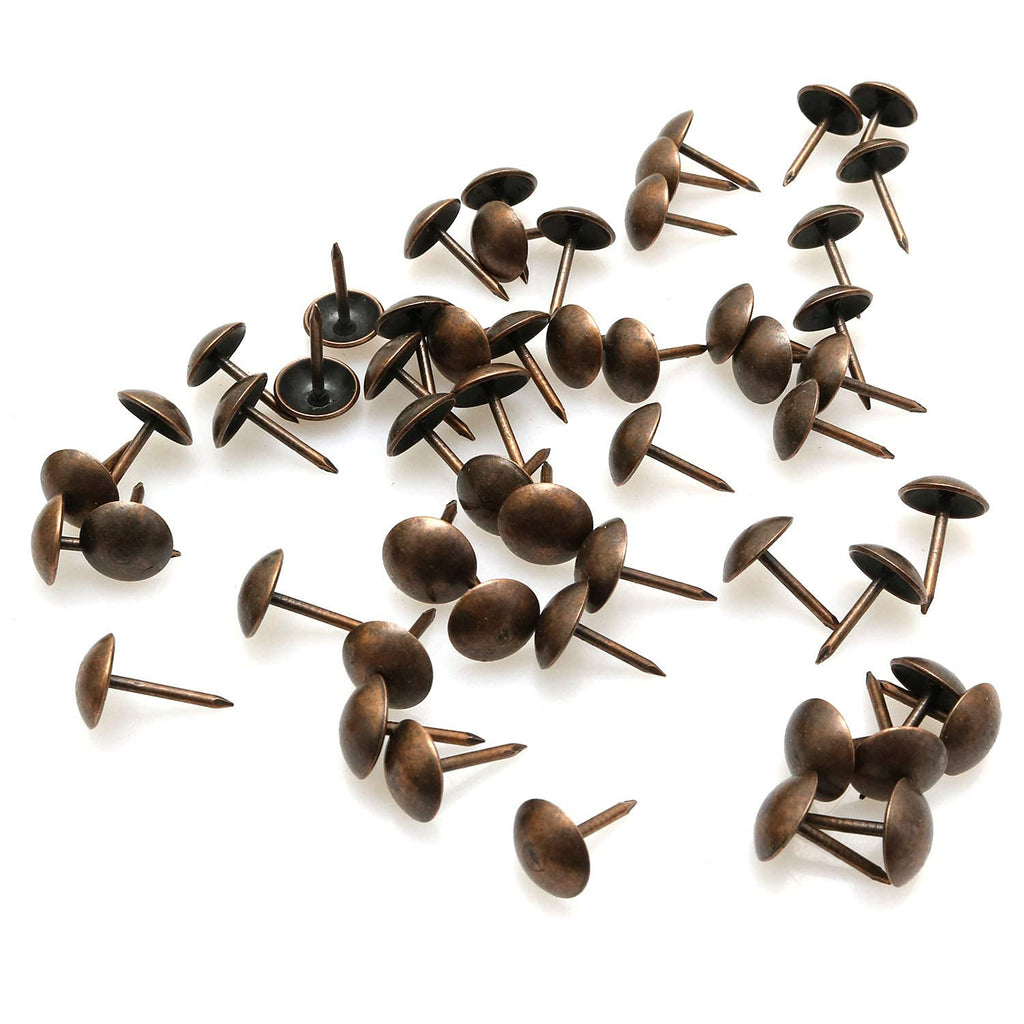 [Australia - AusPower] - Longdex Upholstery Tack 120PCS 7/16Inch Round Head Bronze Decorative Nails Pins for Sofa, Chair, Bed and Other Furniture 11 x 16mm(7/16x11/16Inch) Antique Copper 