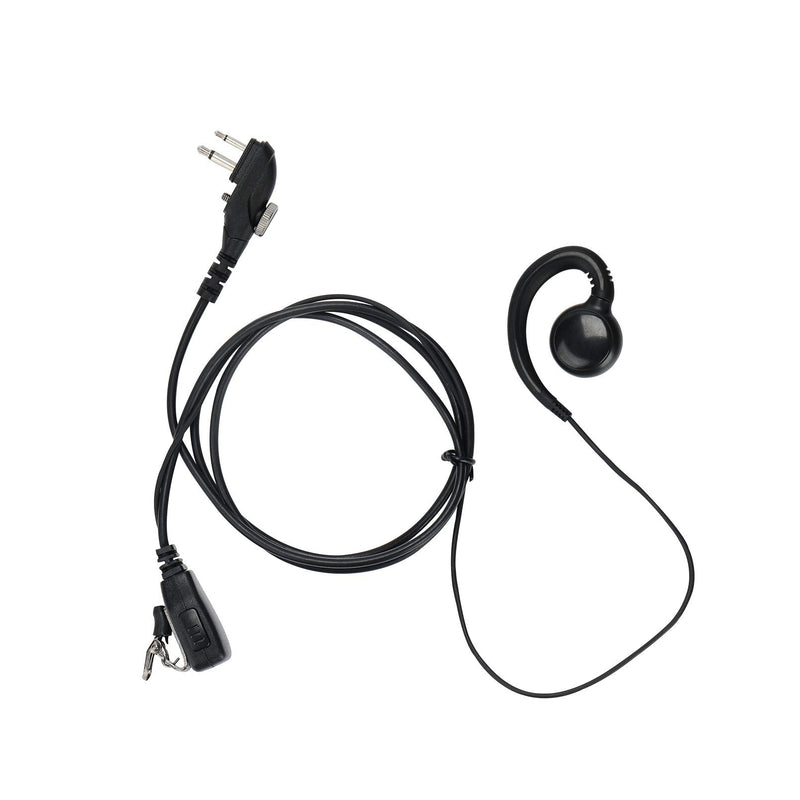 [Australia - AusPower] - KS K-STORM Ear Hook Earpiece Headset with Mic Compatible with Hytera PD502 PD562 TC-508 Two Way Radio，PU Material, Black 