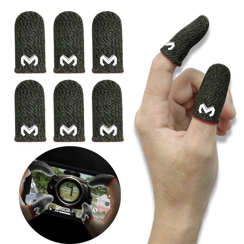 [Australia - AusPower] - Gaming Finger Sleeves for Sweaty Hands - Rakizbe High-Sensitive Anti-Sweat Breathable Seamless Touch Screen Thumb Sleeve Gloves for iPad/Mobile PUBG Game Controller 
