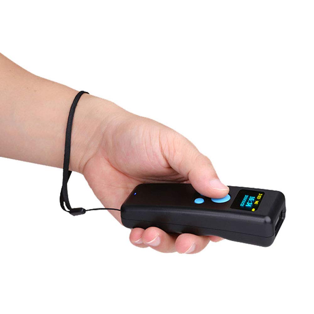 [Australia - AusPower] - EVAWGIB Mini 1D Laser Portable Well-Designed 2.4GHz Wireless & Bluetooth & USB Wired Barcode Reader with Memory Data Collection with sreen Barcode Scanner with Display 