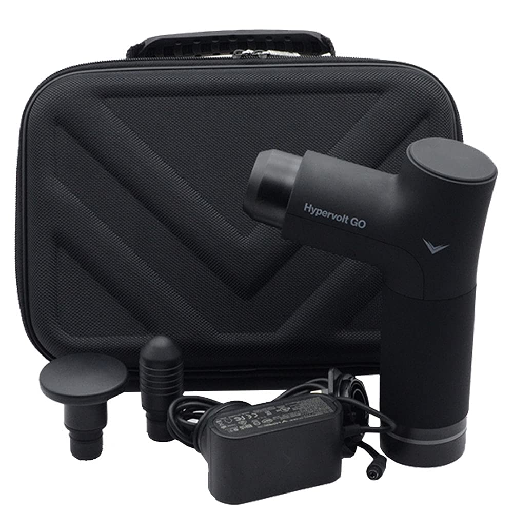 [Australia - AusPower] - Carrying Case Compatible for Hypervolt Go Travel Storage Organizer Hard Shell Bag fit for Hyperice Hypervolt GO Massage Gun Device Black 02 