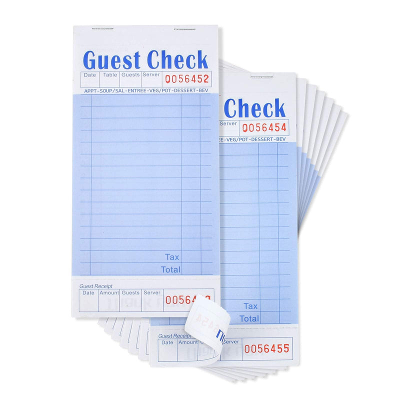 [Australia - AusPower] - Guest Check Book, Server Note Pads and Waitress Order Pads, 50 Checks Per Book for Total 300 Guest Checks, 3.5" x 6.75" (300) 