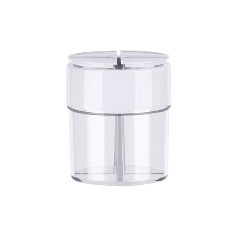 [Australia - AusPower] - AKOAK 1 Pack Multifunctional Four Room Seasoning Bottle Plastic Transparent Storage Box Household Kitchen Seasoning Small Powder Jar 