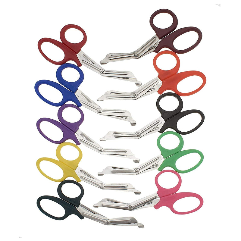 [Australia - AusPower] - NEW! 6 pcs EMT Trauma Shear Heavy Duty Assorted Rainbow, Ideal for EMS, Nurse, Medic, Police and Firefighter, Strong Enough to Cut A Penny in Half 
