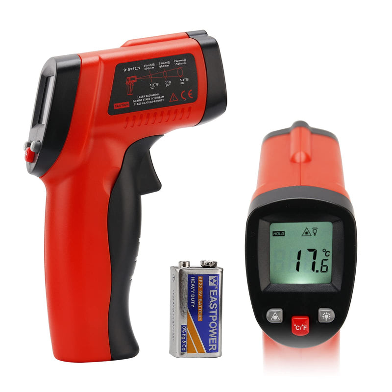 [Australia - AusPower] - MEASUREMAN Infrared Thermometer (Not for Human),Standard Size Temperature Gun Non-Contact Digital Laser Thermometer -58°F to 1022°F (-50°C to 550°C) 