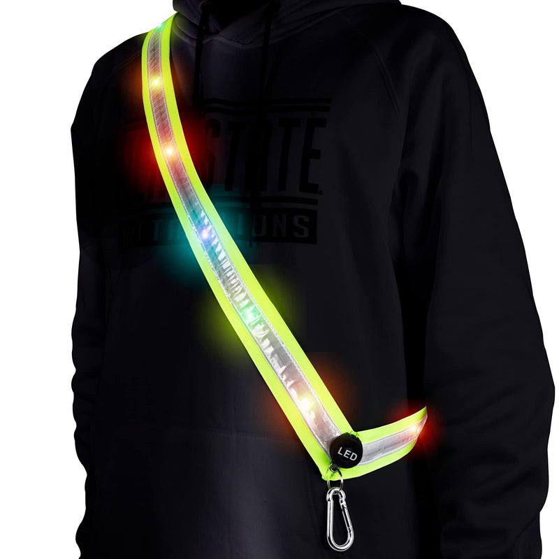 [Australia - AusPower] - OLIKER LED Night Running Gear High Visibility LED Flashing Sash Outdoor Running Cycling Hiking Jogging Rechargeable Illuminating Gear for Men and Women Night Safety Walking Gear 