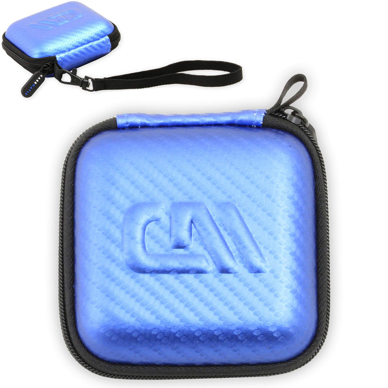 [Australia - AusPower] - CASEMATIX Carrying Case Compatible with Crucial X6 4TB Portable SSD and Other Portable SSD with Small External Hard Drive Accessories - Includes Case Only, Blue 