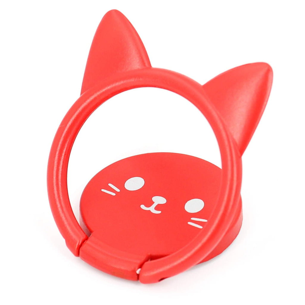 [Australia - AusPower] - Cell Phone Ring Holder Ultra-Thin Cute Cat Finger Grip 360 deg Rotation Kickstand Metal Phone Grip for Magnetic Car Mount Compatible with All Smartphones 