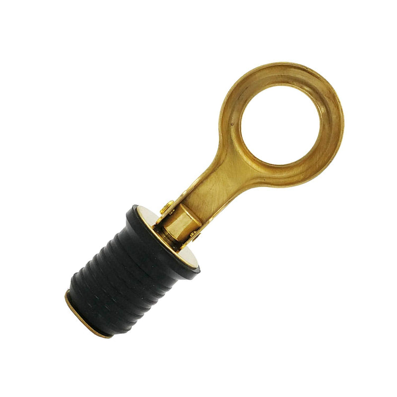 [Australia - AusPower] - Boat Drain Plug 1 Inch Brass Snap Flip Drains Handle Rubber Bailer Plugs for Deck Baitwells Marine Hulls 