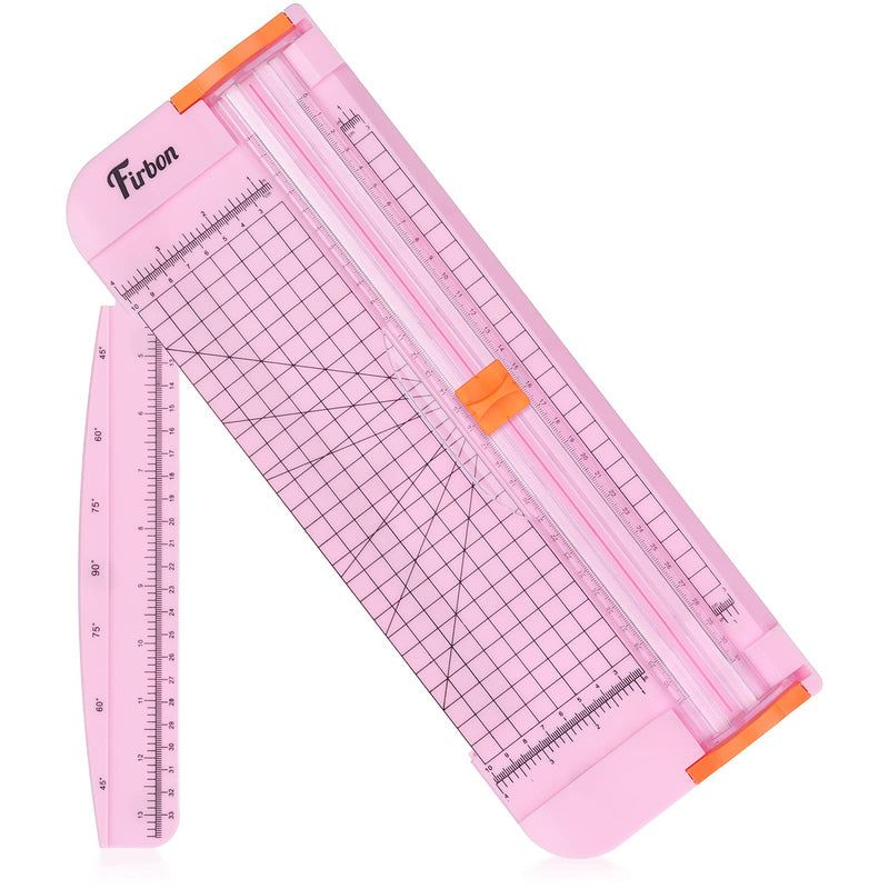 [Australia - AusPower] - Firbon A4 Paper Cutter 12 Inch Titanium Straight Paper Trimmer with Side Ruler for Scrapbooking Craft, Paper, Coupon, Label, Cardstock(Pink) Pink 