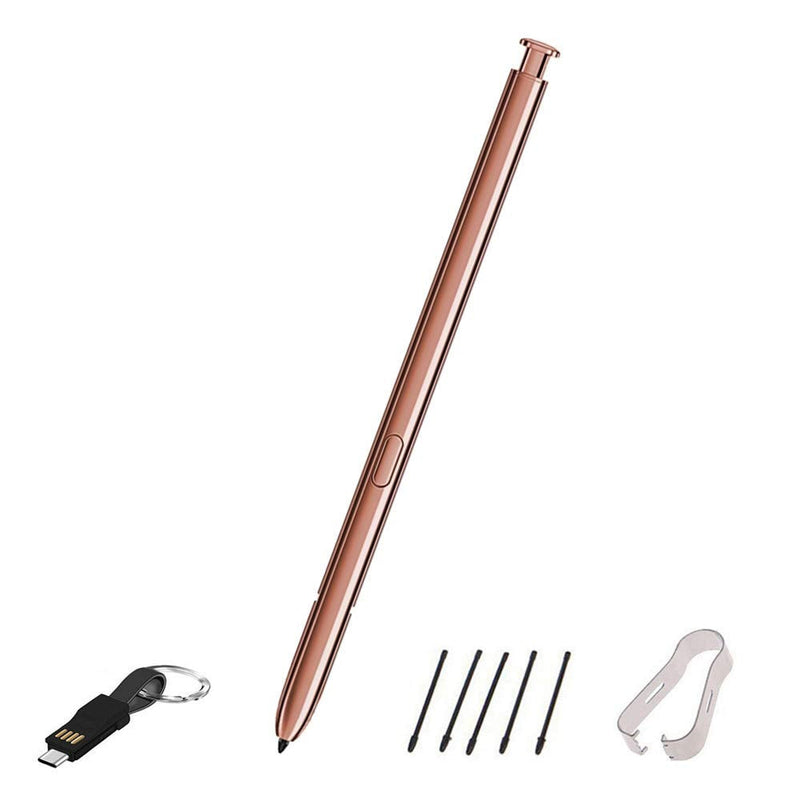 [Australia - AusPower] - Replacement Galaxy Note 20 Pen (Without Bluetooth),Stylus Pen Touch S Pen for Galaxy Note 20 Note20 Ultra 5G,+Type C Charger + Nib/(Bronze) 
