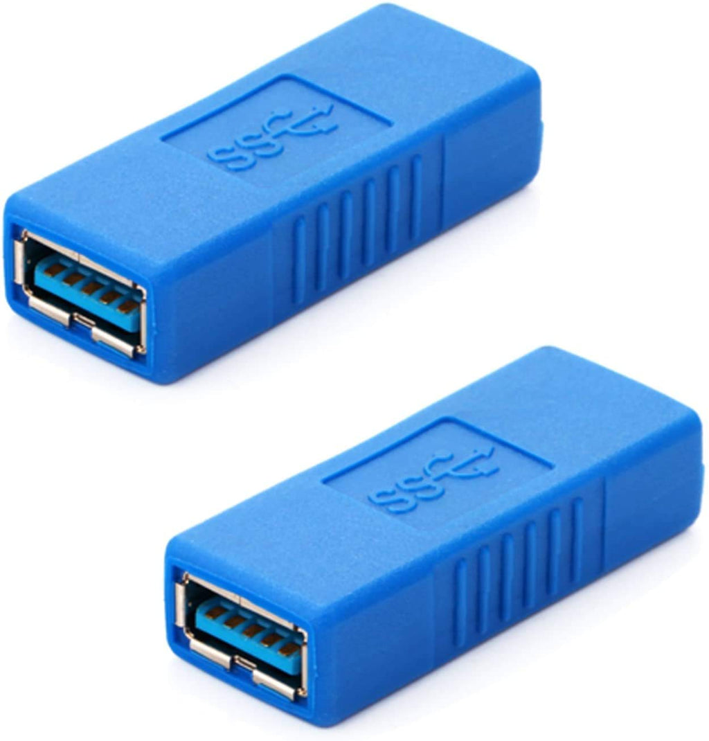 [Australia - AusPower] - USB 3.0 Type-A Female to Female Super Speed Coupler Connector Extension Cable Adapter - 2 Pack 
