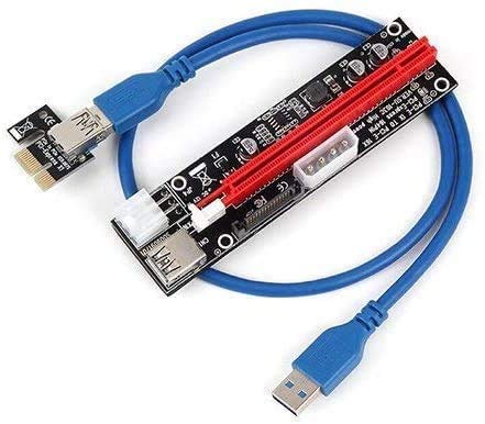 [Australia - AusPower] - 6 Pins USB 3.0 PCI-E Express 1x to 16x Extender Riser Card Extension Cables Adapter SATA Power Cable (2pcs) 2pcs 
