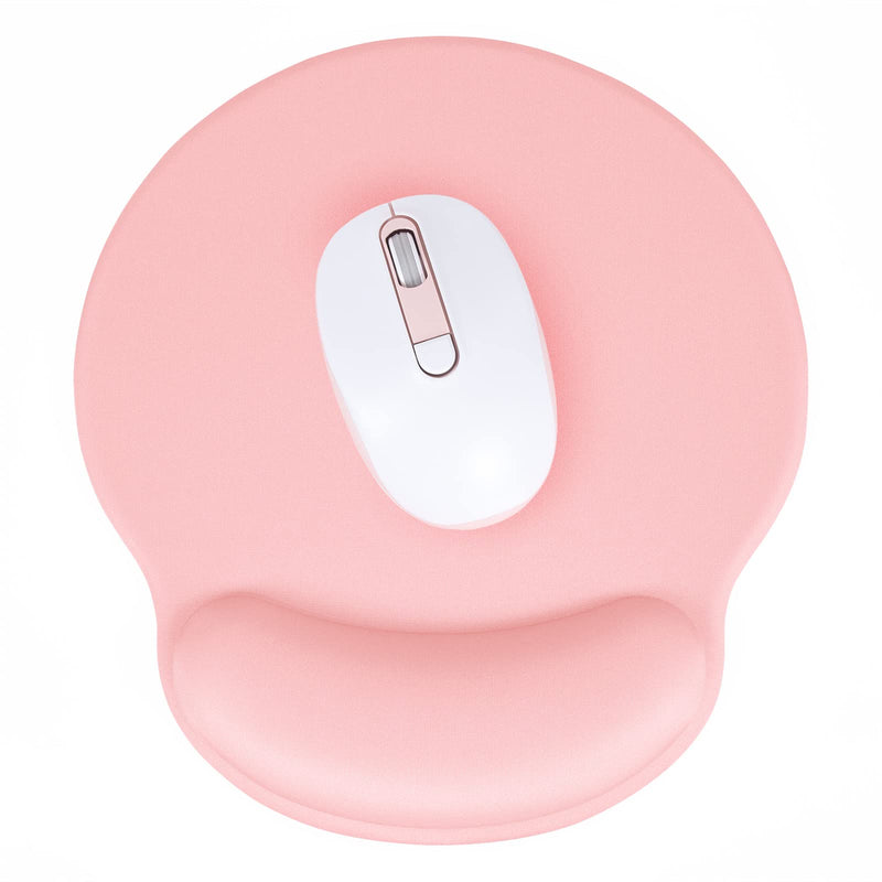 [Australia - AusPower] - Hsurbtra Ergonomic Mouse Pad with Wrist Rest Support, Gel Mouse Pads with Non-Slip PU Base, Pain Relief Memory Foam Mousepad for Laptop PC, Cute Office Supplies Desk Decro Accessories Pink Large 