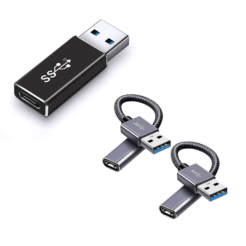 [Australia - AusPower] - USB 3.1 GEN 2 Male to Type-C Female Adapter, Support 10Gbps Charging & Data Transfer, USB A to USB C 3.1 Converter 