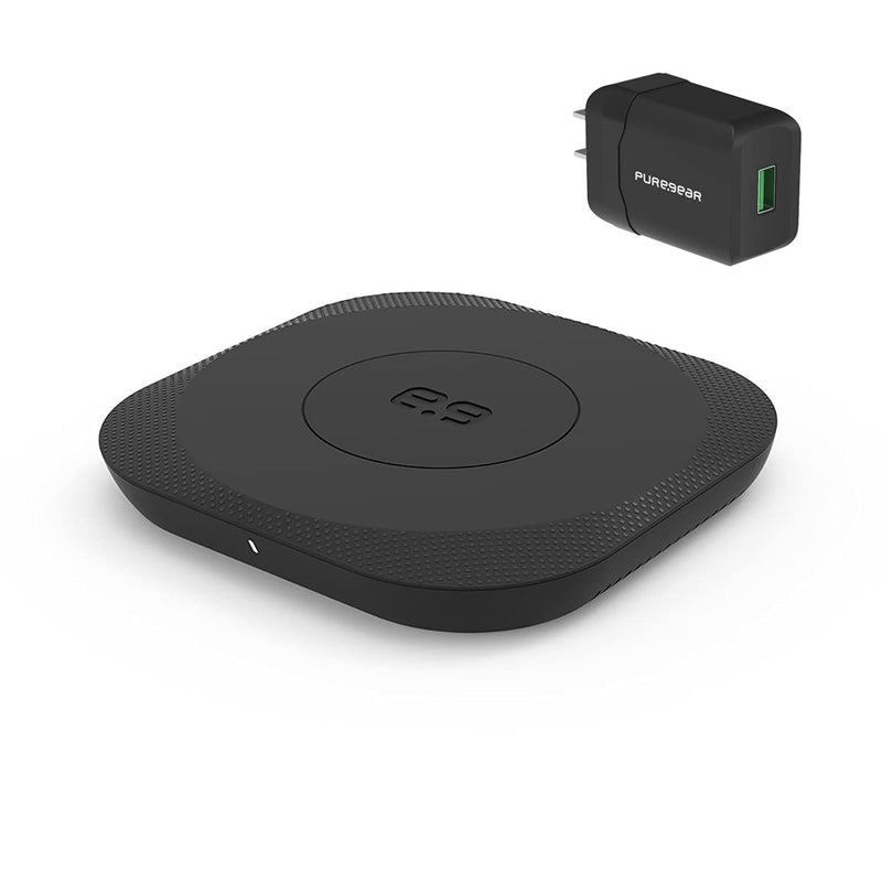 [Australia - AusPower] - PureGear, 15W Qi-Certified Fast Wireless Charging Pad for Galaxy S21,S20,S10,S9,S8,Note 20,10. iPhone 12, 12Pro, 12 Pro Max, SE, 11, 11Pro, 11 Pro Max, Xs Max, XR, XS, X, 8, AirPods Include AC Adapter 