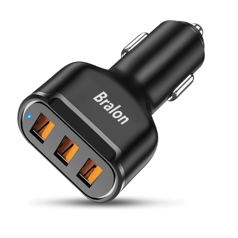 [Australia - AusPower] - USB Car Charger,Bralon 24W/4.8A 3 USB Port Fast Car Charger Compatible with Phone 12/12 Pro(Max)/12 Mini/11/11 Pro(Max)/XS(Max)/X/8 7 6 S Plus,G.alaxy Note S10 S9 S8 S7 S6,Pad & More 