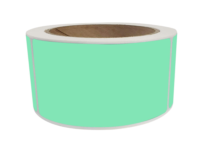 [Australia - AusPower] - Royal Green Rectangular Code Labels 4x2 Blank Sticker Roll in Pastel Green (7.5cm x 2.5cm) - 250 Pack 