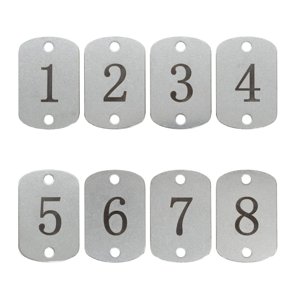 [Australia - AusPower] - StayMax Stainless Steel Numbered Tags Key Tags with Two Holes (1-10) 1-10 