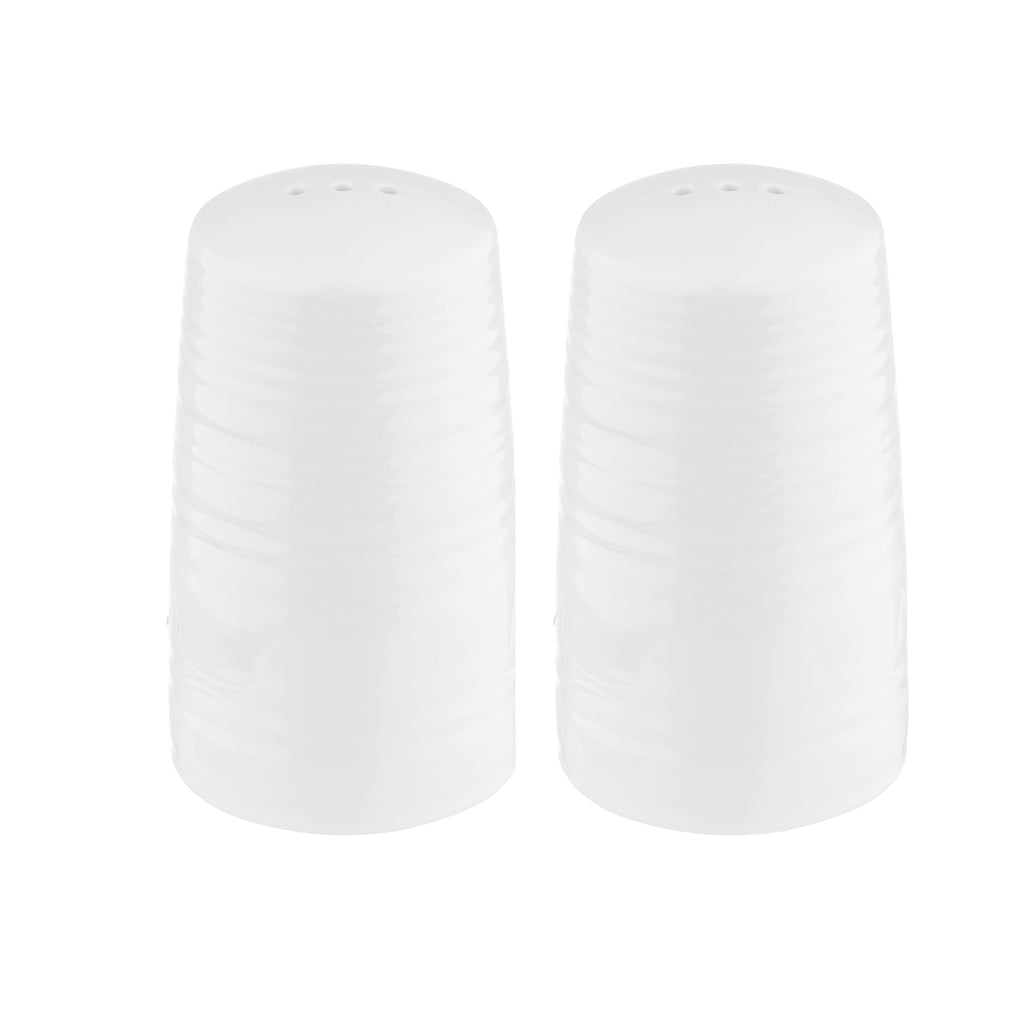 [Australia - AusPower] - Tablecraft Pulito Collection Salt & Pepper Shakers, 1.25 ounce, Melamine, White, Textured Finish 