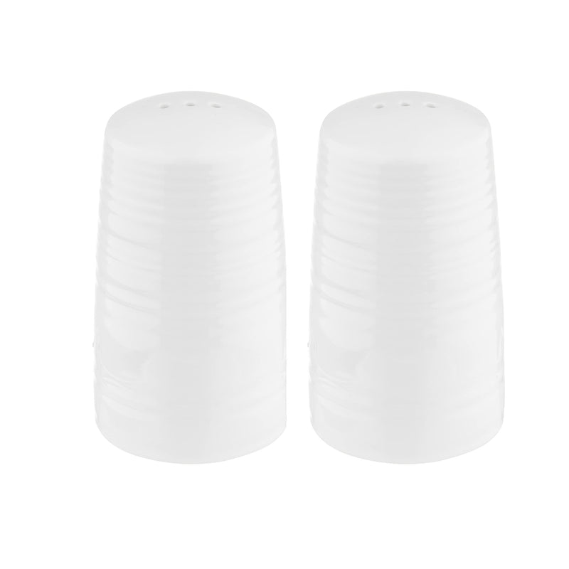 [Australia - AusPower] - Tablecraft Pulito Collection Salt & Pepper Shakers, 1.25 ounce, Melamine, White, Textured Finish 