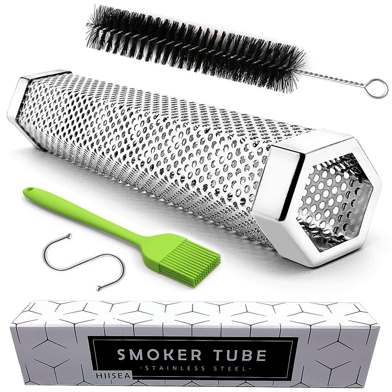 [Australia - AusPower] - Smoke Tube - 12'' Smoke Tube for Pellet Grill 5 Hours of Billowing Smoke, Stainless Steel Pellet Smoker Tube for All Grill or Smoker, Hot or Cold Smoking 