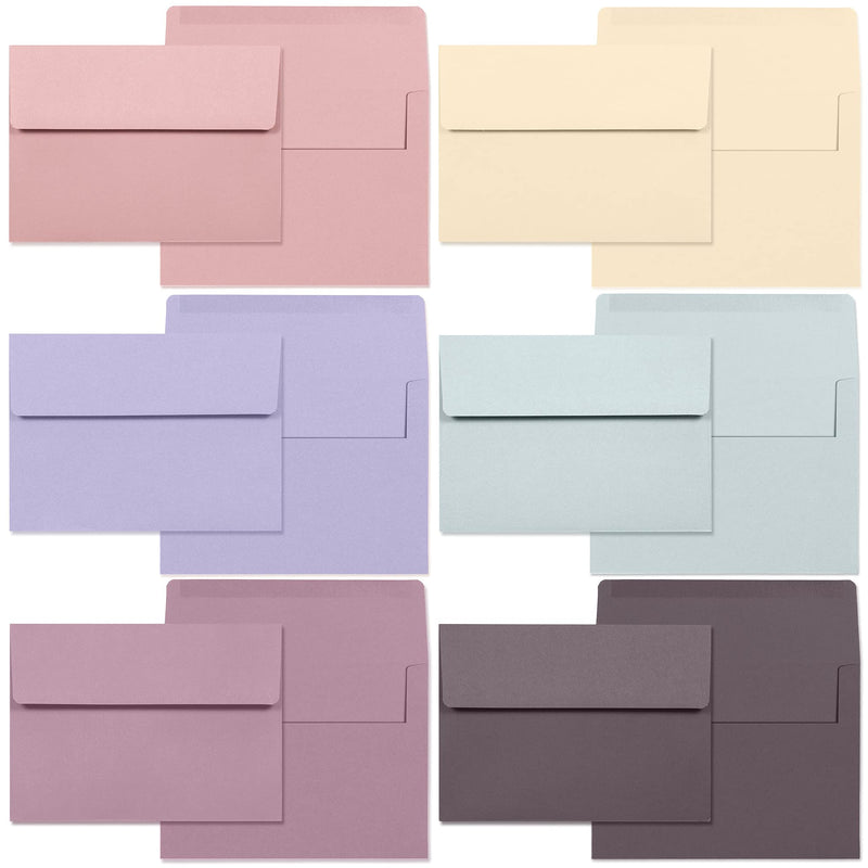 [Australia - AusPower] - 5x7 Envelopes for Invitations, 36-Pack A7 Envelopes for 5x7 Cards, Colored Invitation Envelopes, 6 Muted Pastel Colors, 5 1/4 x 7 1/4 Inches 36-Count 