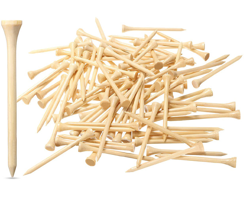 [Australia - AusPower] - Dsenfurn 250 Pack Professional Bamboo Golf Tees 2-3/4 Inch - Stronger Than Wooden Golf Tees Biodegradable & Less Friction 