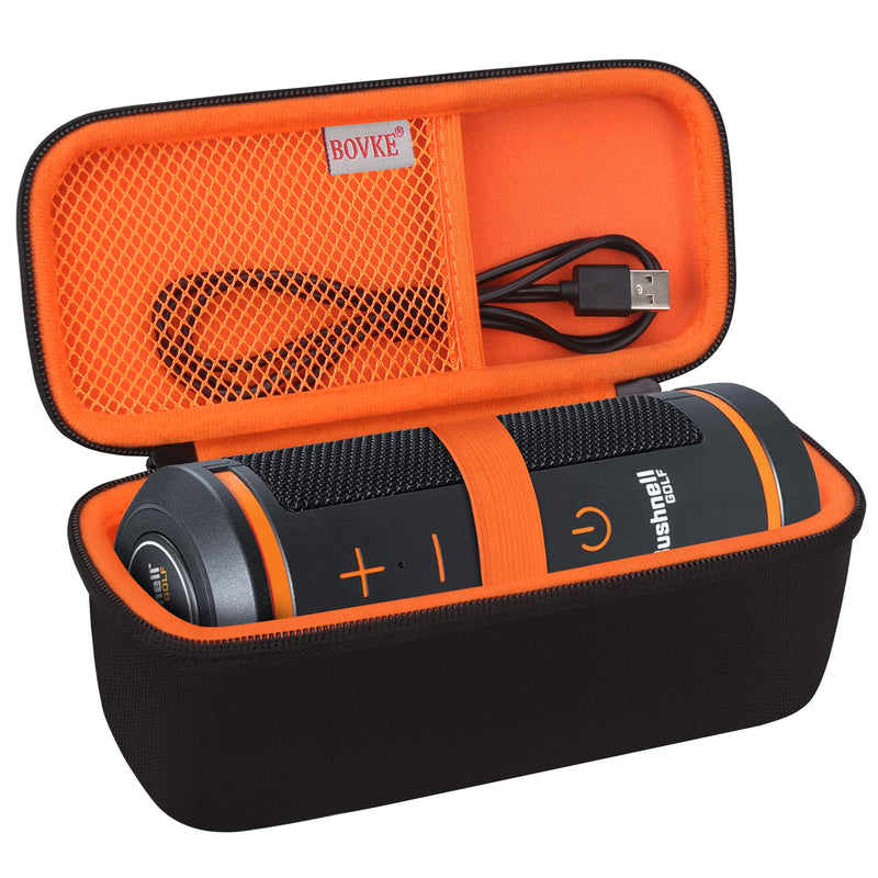 [Australia - AusPower] - BOVKE Carrying Case for Bushnell Wingman Golf GPS Bluetooth Speaker, Extra Mesh Pocket for Charging Cords and Accessories, Black 
