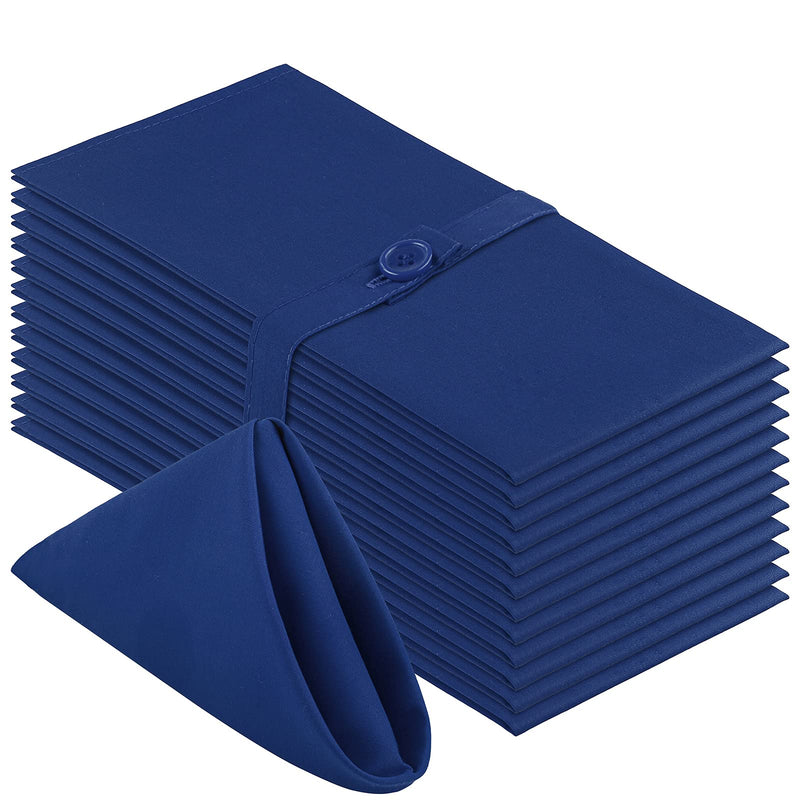 [Australia - AusPower] - Aneco 12 Pieces Dinner Napkins Washable Napkins Cotton Solid Color Dinner Napkins Soft Napkins Table Napkins Cotton Dinner Dapkins, Navy Blue 