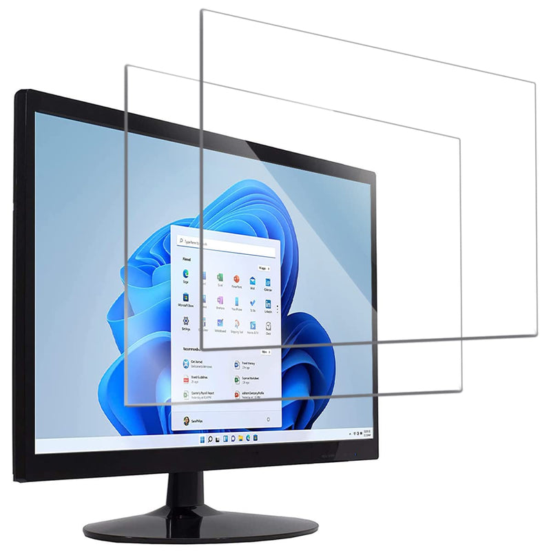 [Australia - AusPower] - 25 Inch Anti Glare Screen Protector Fit for Diagonal 25 Inch Desktop with 16:9 Widescreen Monitor Come with 2 Pack,Reduce Glare Reflection and Eyes Strain, Fingerprint-Resist (21 13/16 x 12 1/4 Inch) 