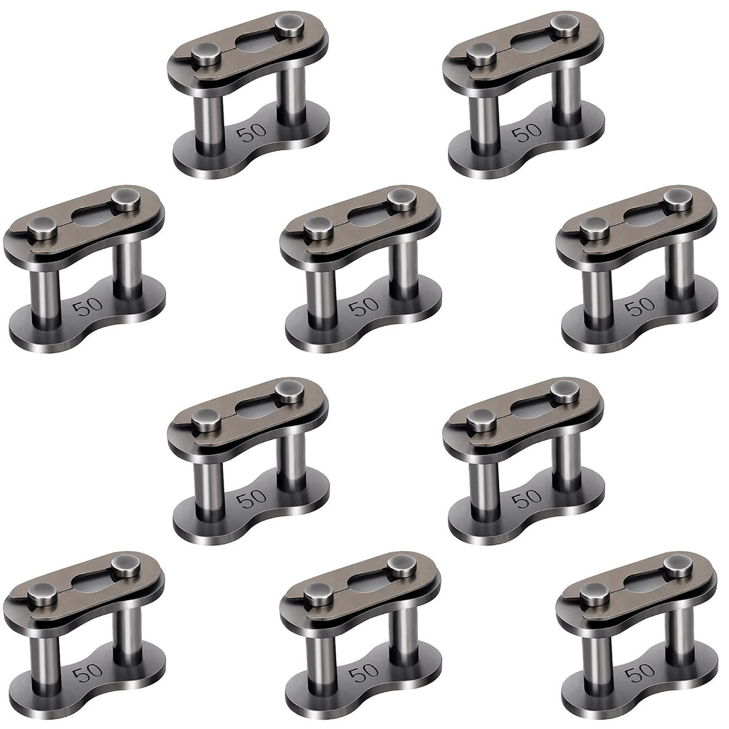[Australia - AusPower] - 10 Pack #50 Roller Chain Connecting Links, Master Connector Link for Agricultural Machine, Motorcycles, Mini Bike 