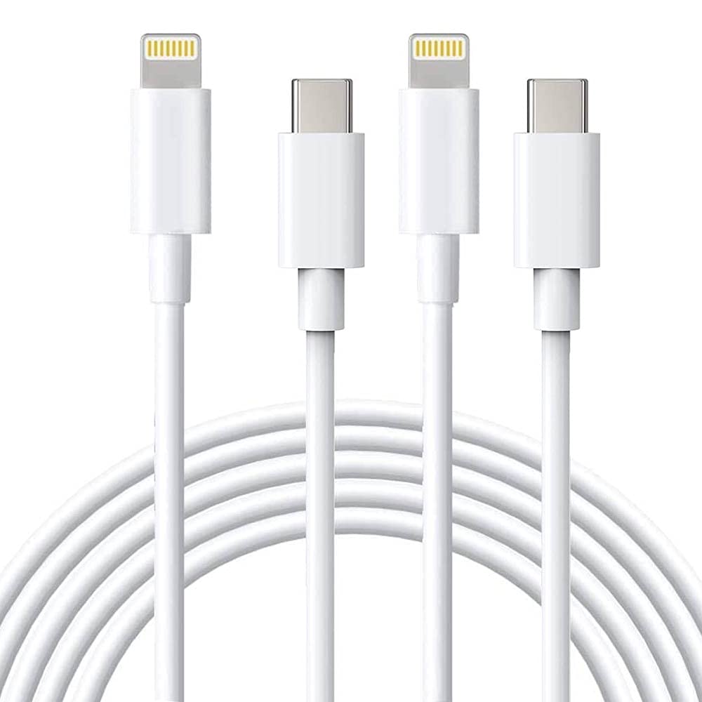 [Australia - AusPower] - iPhone Fast Charger Cable, [Apple MFi Certified] 2 Pack 6.6FT iPhone Fast Charger Cord Type C to Lightning Cable for iPhone 12/12 Pro/Max/11/11Pro/XS/Max/XR/X/8/8Plus iPad/iPad 
