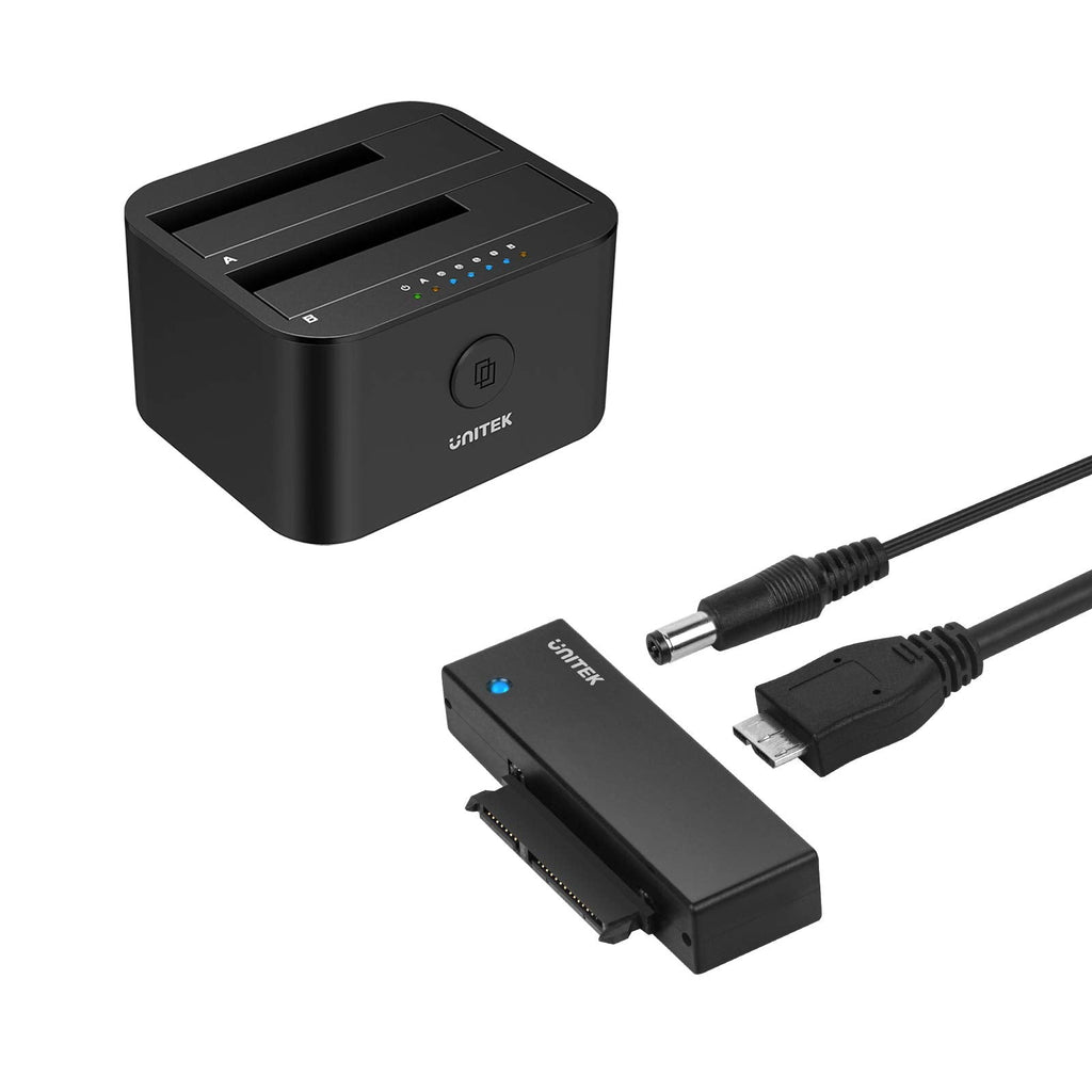 [Australia - AusPower] - [Bundle] Unitek USB 3.0 to SATA Adapter and Type C to SATA Mini Hard Drive Docking Station 
