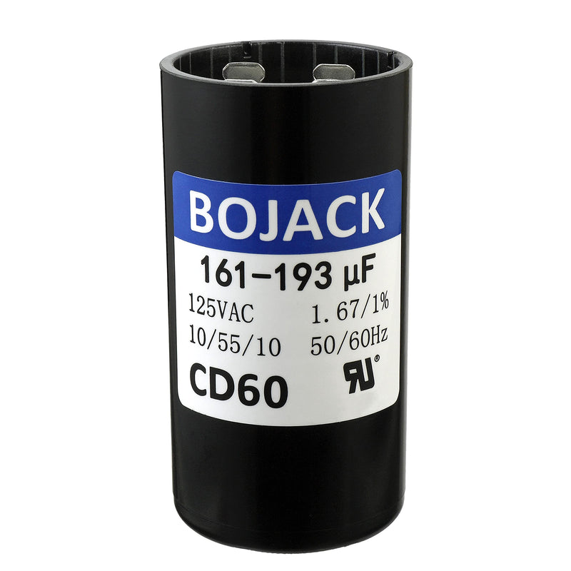 [Australia - AusPower] - BOJACK 161-193 uf/MFD 125 VAC ±20% 50/60 Hz CD60 Round Motor Well Pump Start Capacitor 