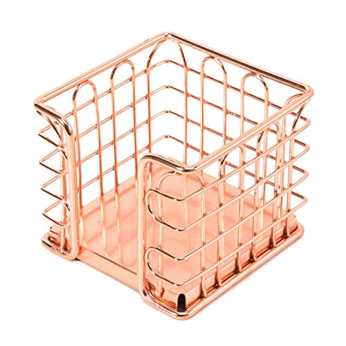 [Australia - AusPower] - SIRMEDAL Rose Gold Self-Stick Note Pad Holder Memo Note Cube Holders for Office Home Schools Desk Supplies 