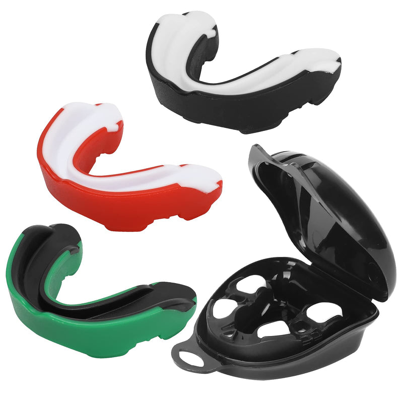 [Australia - AusPower] - Number-one 3 Pack Soft Mouth Guard, Professional Sports Mouthguard for Boxing, Jujitsu, MMA, Football, Basketball, Hockey, Karate, Rugby Teeth Armor to Protect Braces for Adult & Youth 