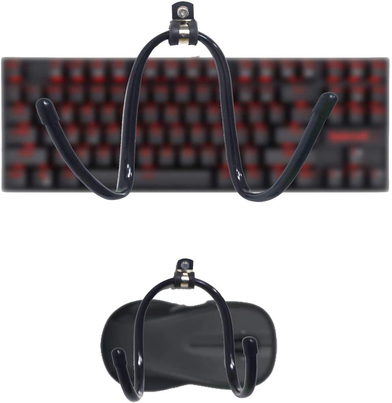 [Australia - AusPower] - Pack of 2, Universal Keyboard and Mouse Organizer Wall Rack Wall Mount Wall Clip Wall Hanger Wall Display Storage Holder - No Keyboard No Mouse - No Falling 