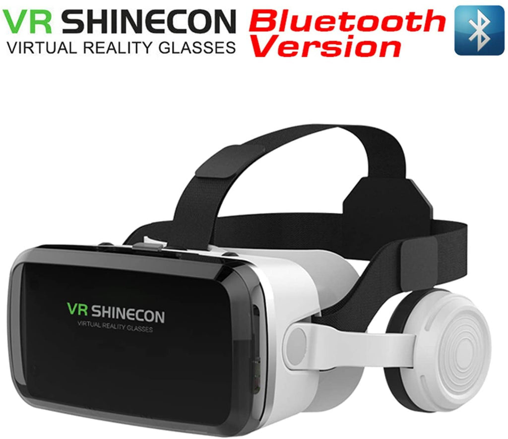 [Australia - AusPower] - Shinecon VR Headset, VR 3D Virtual Reality Headset for Movies and Games VR Glasses Goggles Compatible with Phone & Android, 2K Anti-Blue Lenses, Adjustable Pupil & Object Distance 