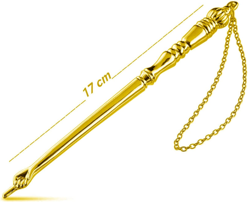 [Australia - AusPower] - super stam Torah Book Pointer Yad Hand Pointer Gold Finish Great bar bat Mitzvah Gift with a 20cm Bead Charm (17 cm Gold) 17 cm gold 