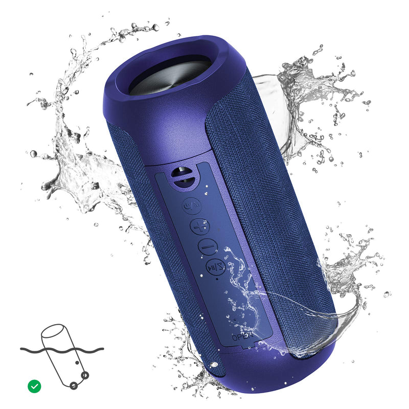 [Australia - AusPower] - LESHP Bluetooth Speakers,Portable Wireless Bluetooth Speaker,Outdoor Sports Speakers with Bluetooth 5.0,IPX6 Waterproof,3D Stereo,10 Hours Playback time,Suitable for iPhone,Android,Blue Blue 