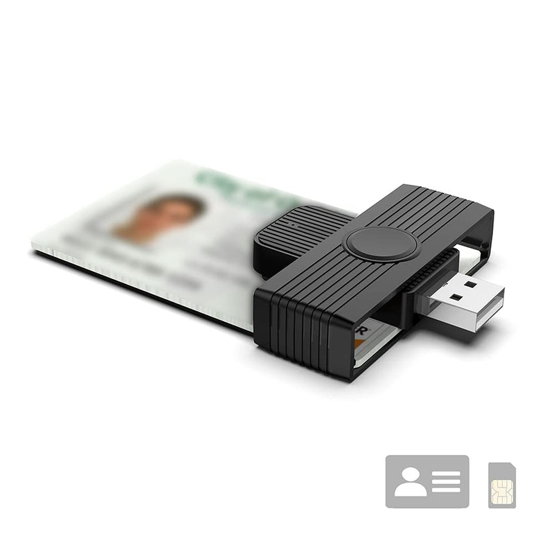 [Australia - AusPower] - MTAKYI Portable USB CAC Smart Card Reader,DOD Military Common Access Card Adapter（CAC/Electronic ID Card/IC Bank/Health Insurance Card Compatible with Windows XP/Vista /7/8/11, Mac OS 