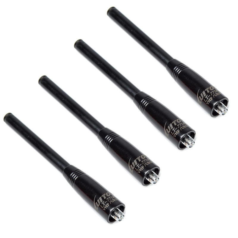 [Australia - AusPower] - Walkie Talkie Antenna 16-Inch Retractable/Telescopic Dual Band VHF/UHF 144/430Mhz Antenna SMA-Female Compatible with UV-82 UV-5R BF-F8HP (4 Pack) 