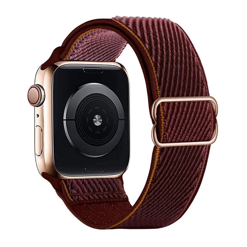 [Australia - AusPower] - HdanMole Compatible with Apple Watch Bands 41MM 45MM 38MM 40MM 42MM 44MM for Women Men Adjustable Soft Stretchy Solo Loop Strap,Elastics Nylon Wristband Compatible for iWatch Series 7/6/5/4/3/2/1/SE Plum 42/44/45mm 