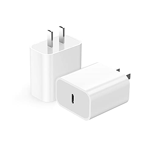 [Australia - AusPower] - USB C Charger, 2-Pack 20W iPhone Fast Charger Type C Wall Charging Adapter, PD 3.0 Durable Compact for iPhone 12/12 Mini/12 Pro/12 Pro Max/11, Pro,Galaxy,Pixel,Switch 