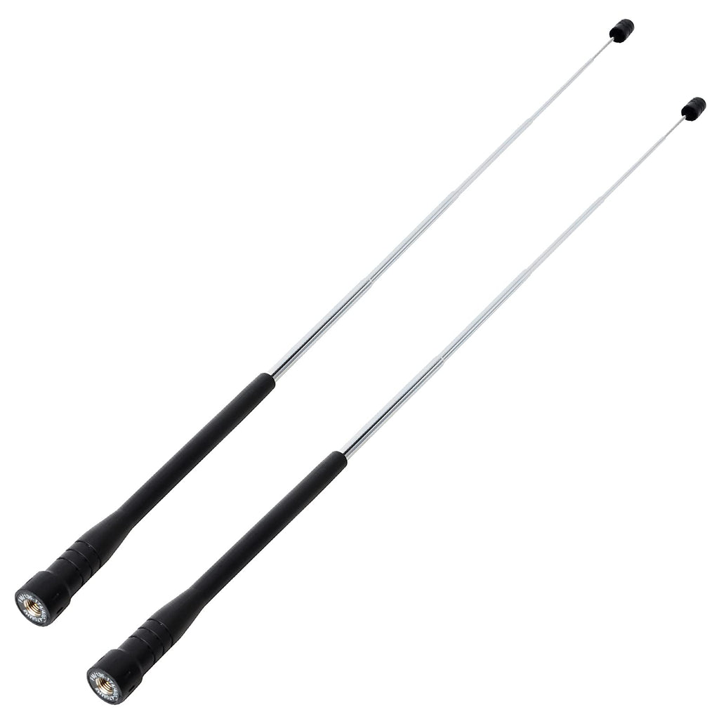 [Australia - AusPower] - HYSHIKRA Telescopic Rubber Dual Band 144/430Mhz 19inch 3dBi High Gain 10W Antenna SMA-Male Connector for TYT MD-UV380 MD-380 TH-UV3R TH-UV8000E YAESU VX-6R Kenwood 2-Way Radio HT Scanner (2pack) 