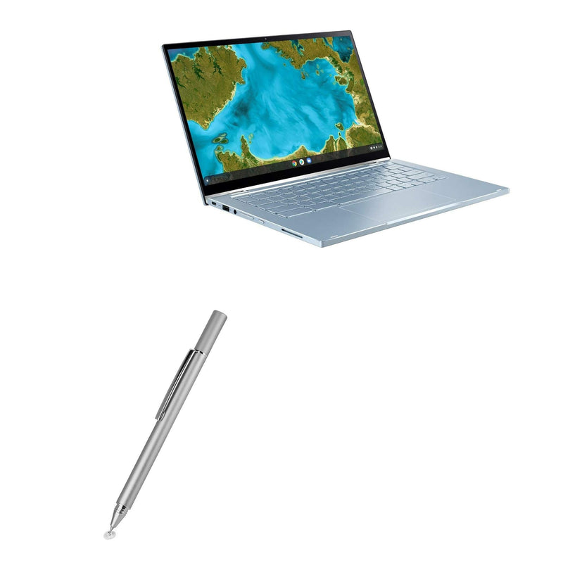 [Australia - AusPower] - Stylus Pen for ASUS Chromebook Flip C433 (Stylus Pen by BoxWave) - FineTouch Capacitive Stylus, Super Precise Stylus Pen for ASUS Chromebook Flip C433 - Metallic Silver 
