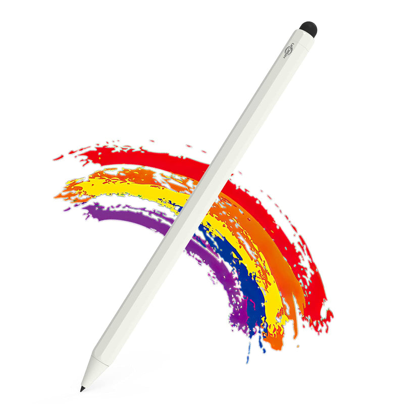[Australia - AusPower] - Stylus Pen for Apple iPad,Palm Rejection Stylist Pencil Digittal Stylus Pen for Precise Writing/Drawing,Compatible with Apple iPad Pro 11''/12.9'',iPad 6/7/8,iPad Air 3/4,iPad Mini 5 by KABCON-White 
