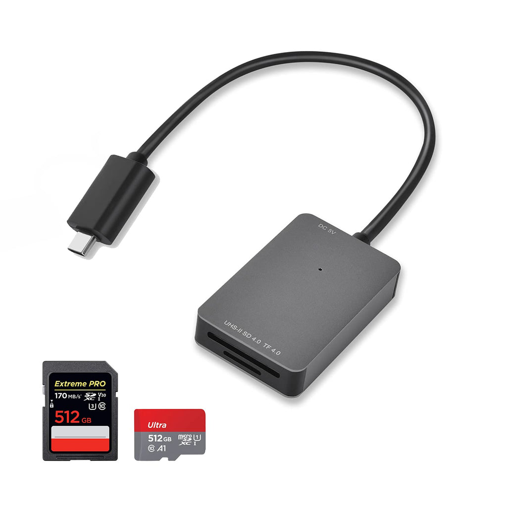 [Australia - AusPower] - UHS-II SD Card Reader：Type-C Flash Memory Card Reader for USB C Device：Adapter Supports SD｜Micro SD｜SDHC｜SDXC｜MMC：Compatible for MacBook Huawei Windows：Mac OS X：Android：and More 